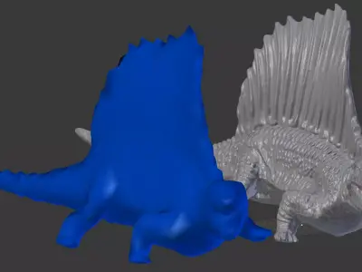 Lizard Iguana Dimetrodon Low Poly GAME READY Low-poly 3D model