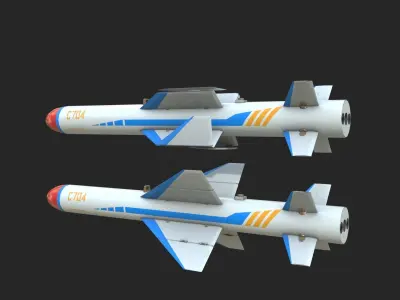 C704 C-704 Air-to-Ground Missile Light Anti-ship Missile Low-poly 3D model