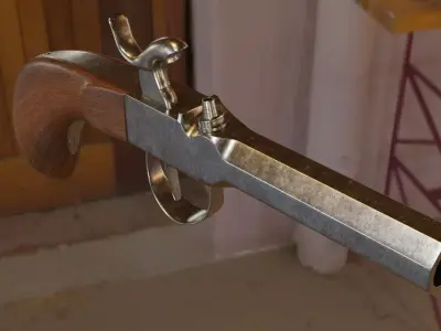 Single Derringer 3D model