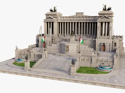 Victor Emmanuel II Monument Altare della Patria 3D model