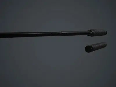 Police Metal Stick PBR Game Ready Low-poly 3D model