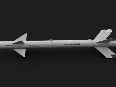 pl8 air to air missile Low-poly 3D model