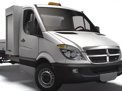 Dodge Sprinter Single Cab Tipper Toolpod 2009 3D model
