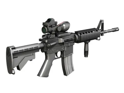 Colt M4A1 Sopmod ACOG 3D model
