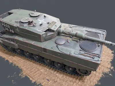 Leopard 2A4 Low-poly 3D model