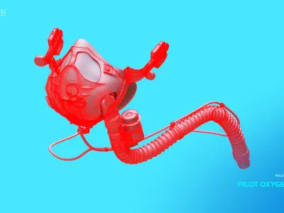 Pilot Oxygen Mask 3D model