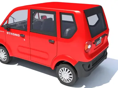 Mahindra Jeeto Mini van 3D Model Indian Light Vehicle LCV 3D model