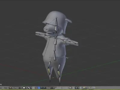 Mr Pig Base Mesh Free low-poly 3D model