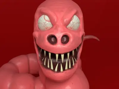 Worm terror 3D model