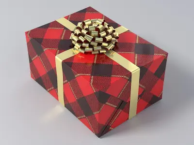 Realistic Christmas Present 11 3D model