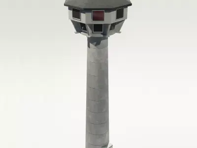 Concrete observation tower 3D model