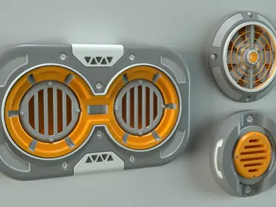 Industrial Kitbash-1 - 30 pieces 3D model