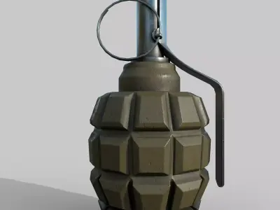 Grenade F1 Low-poly 3D model