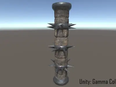 Medieval Spinning Trap Low-poly 3D model