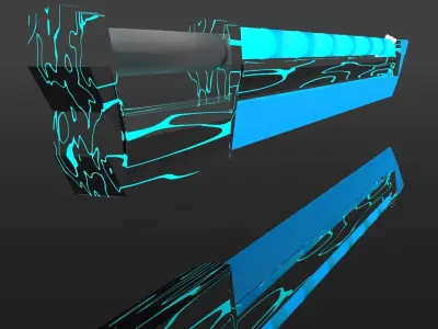 Plasma blade-Low Poly-PBR Low-poly 3D model