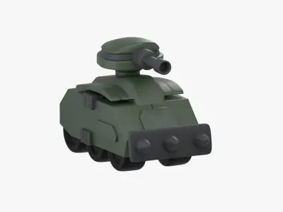 Army Tank 3D Illustration 3D model