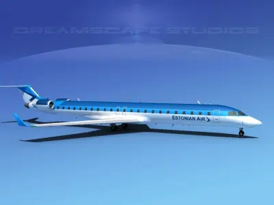 Bombardier CRJ900 Estonian Air 3D model
