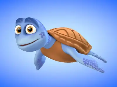 Turtle - Caretta Caretta Low-poly 3D model