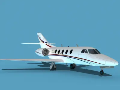 Dassault Falcon 20 V04 3D model