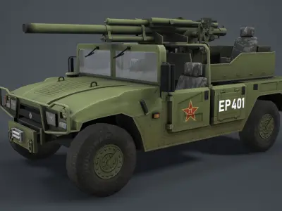 PCP-001 Mortar 82mm Low-poly 3D model