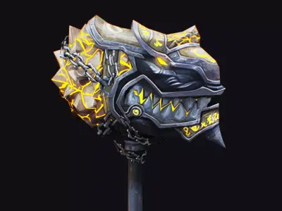 Hammer Mace Maul Bludgeon Mallet Breaker Sledgehammer Melee Low-poly 3D model