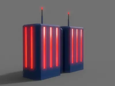 PBR Sci-Fi Building A28 Low-poly 3D model