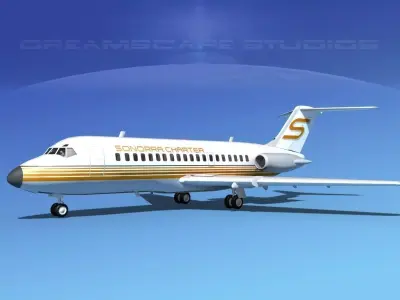 Douglas DC-9-20 Sonorra Air Charter 3D model