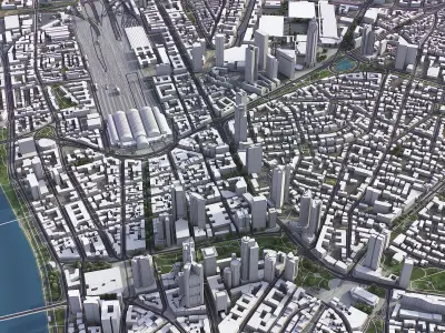 Frankfurt Low-poly 3D model