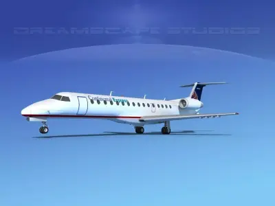 Embraer ERJ-140 Continental Express 3D model