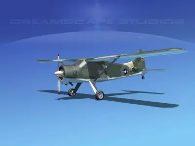 Dehaviland DH-2 Beaver US Army 3 3D model