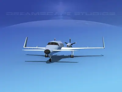 Beechcraft Starship 2000 T00 3D model