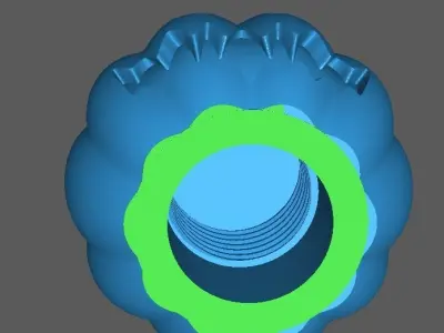 Tire Valve Cap pumpkin calabaza valvula llantas 3D model