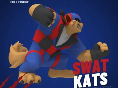 Swat Kats figures - TBone 3D print model
