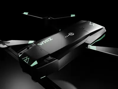 Drone quadcopter with gimbal 3D model