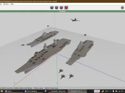 Russian Aircraft carrier in the future Free 3D model