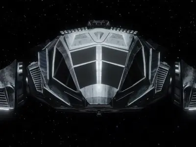 Spaceship  Low-poly 3D model