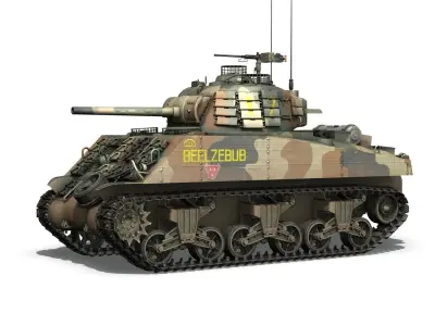 M4A3 Sherman - Beelzebub 3D model