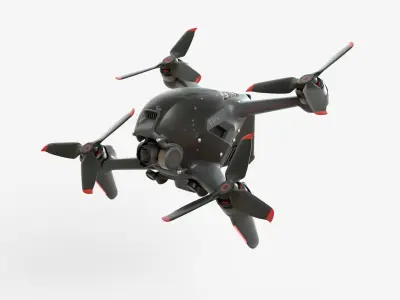 DJI FPV 2024 Drone Void Grey and Eternal Green 3D model