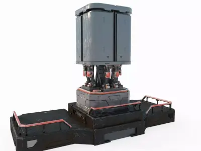 Future sci-fi energy tank 3D model