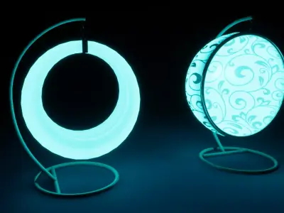 Led Swing Chairs Low-poly 3D model