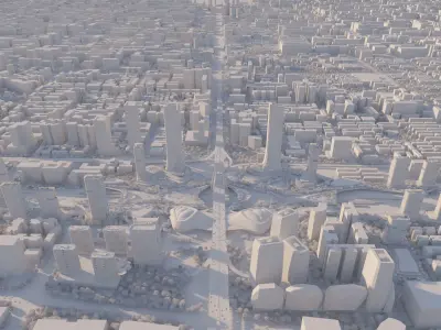 concept train station 3D model