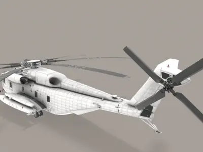 CH-53E Super Stallion Blank Livery Low-poly 3D model