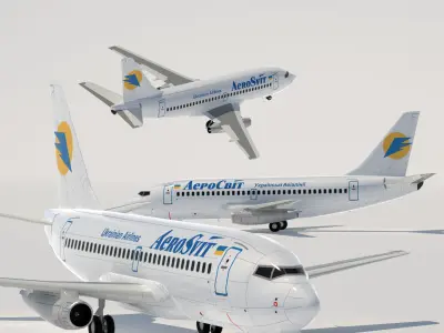 737 200 Collection Eight Europe Airlines 3D model
