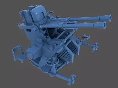 Breda 37-54 twin - Commercial license - 1-200 and 1-350 scale 3D print model