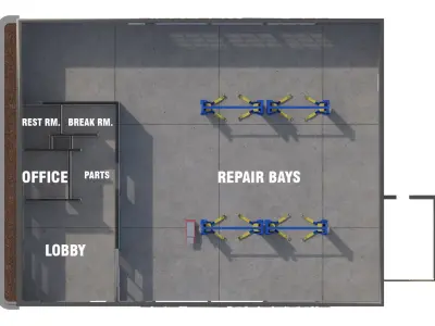 Retail-007 Auto Service 3D model