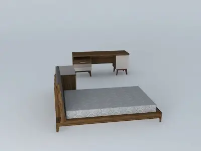 Bedroom set living room furniture Free 3D model