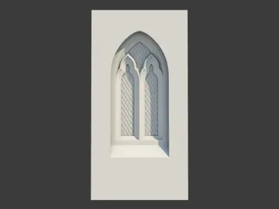Medieval Gothic Window 06 3D model