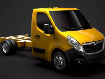 Opel Movano SingleCab DW E20 Chassis 2014 3D model