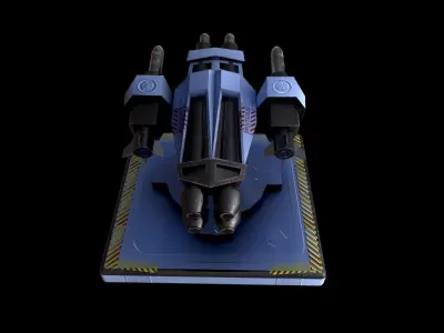 Missile Turret  Low-poly 3D model