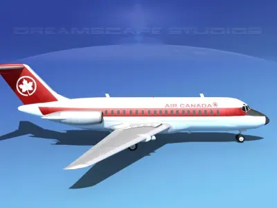 Doulgas DC-9-20 Air Canada 3D model